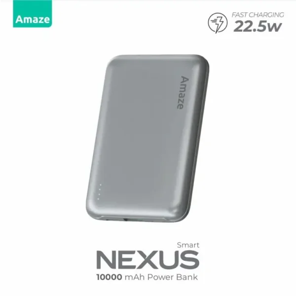 Amaze A235 NEXUS SMART 10000 MAh Power Bank 22.5 W – Silver – BIS