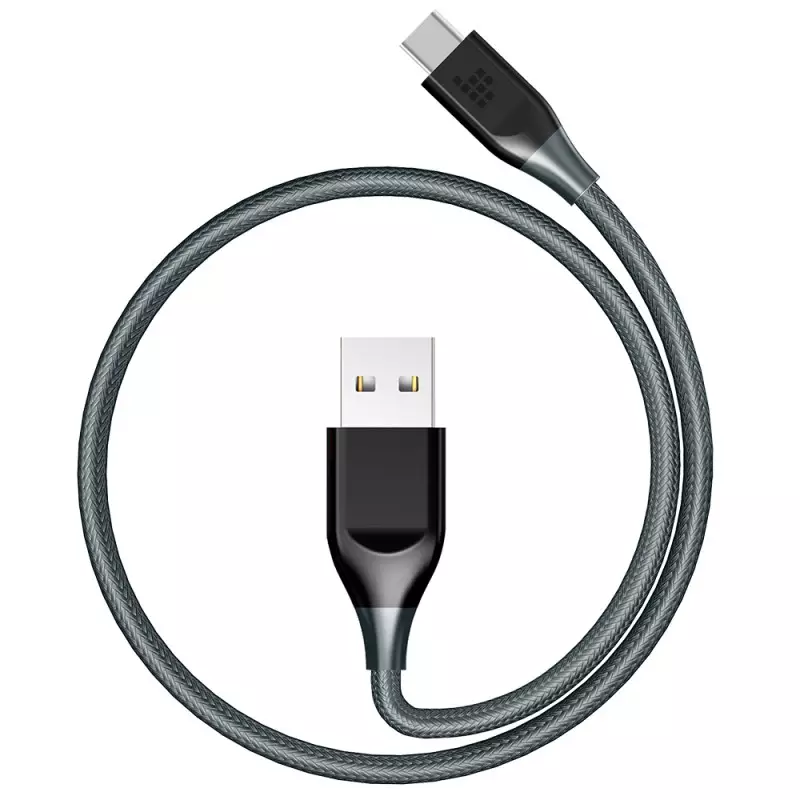 atc-braided-nylon-usb-c-to-usb-a-cable Tronsmart USB C to USB A Nylon Braided Cable – 3 Feet / 1 Meter – ATC6 – Black – BB - Image 1